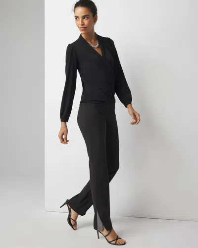 White House Black Market Scuba Embellished Flare Leggings In Black