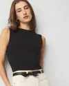 White House Black Market Sculpt Stretch High-crewneck Tank Top In Black