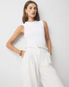 White House Black Market Sculpt Stretch High-crewneck Tank Top In White
