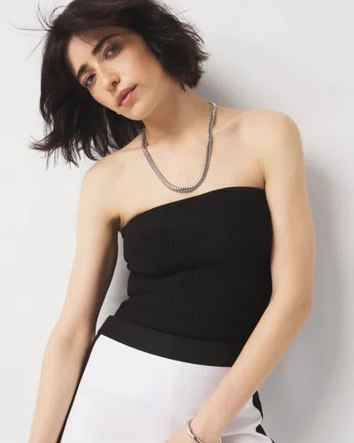 White House Black Market Sculpt Stretch Sweater Tube In Black