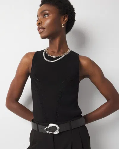 White House Black Market Sculpt Stretch Tank Top In Black