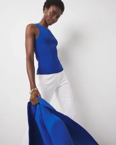 White House Black Market Sculpt Stretch Tank Top In Brilliant Blue
