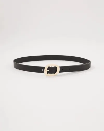 White House Black Market Sculptural Buckle Belt In Black