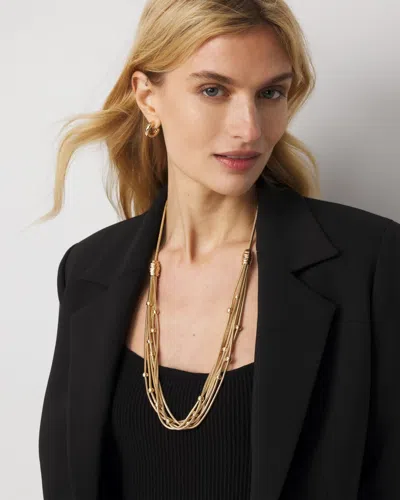 White House Black Market Sculptural Knots Necklace |  In Gold