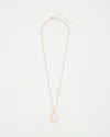 White House Black Market Sculptural Pendant Necklace |  In Gold