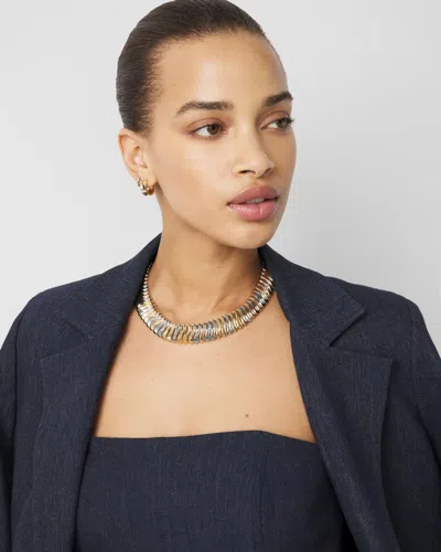 White House Black Market Sculptural Wave Short Necklace |