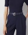 WHITE HOUSE BLACK MARKET SCULPTURED BUCKLE DENIM BELT
