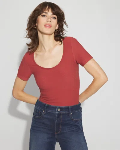 White House Black Market Seamless Ribbed Tee In Brown