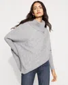 White House Black Market Sequin Argyle Sweater Poncho In Gray