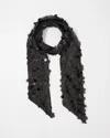 White House Black Market Sequin Skinny Scarf In Black