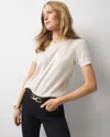 White House Black Market Sequin Tee In Pearl Dust Sequin