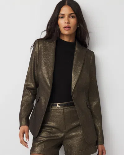 White House Black Market Shimmery One-button Blazer