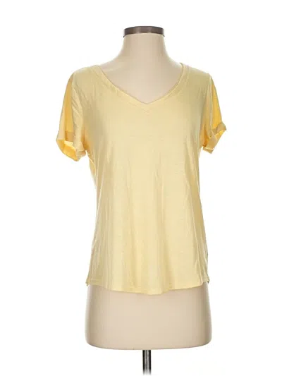 Pre-owned White House Black Market Short Sleeve T-shirt In Yellow
