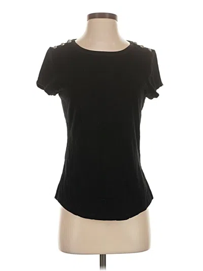 Pre-owned White House Black Market Short Sleeve T-shirt In Black