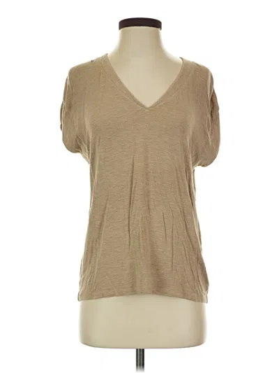 Pre-owned White House Black Market Short Sleeve T-shirt In Tan