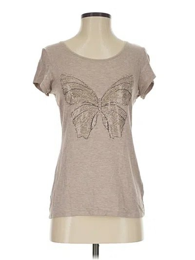 Pre-owned White House Black Market Short Sleeve T-shirt In Tan