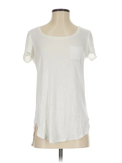 Pre-owned White House Black Market Short Sleeve T-shirt In White