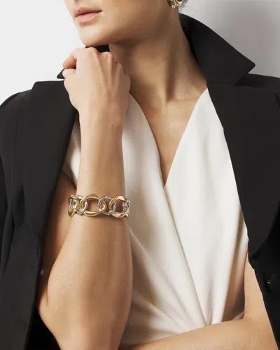 White House Black Market Silver + Gold Sculptural Stretch Bracelet |  In Gold W/silver