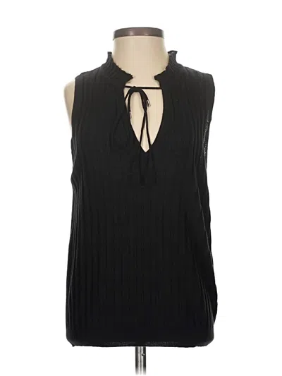 Pre-owned White House Black Market Sleeveless Blouse In Black
