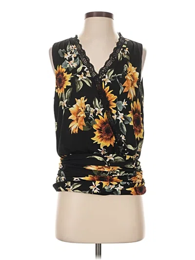 White House Black Market Sleeveless Blouse In Black