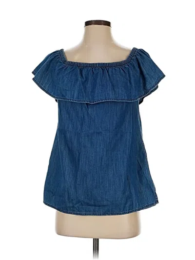 White House Black Market Sleeveless Blouse In Blue