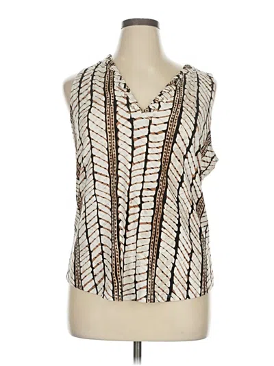 White House Black Market Sleeveless Blouse In Brown