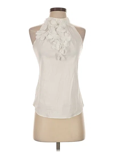 White House Black Market Sleeveless Blouse In Ivory