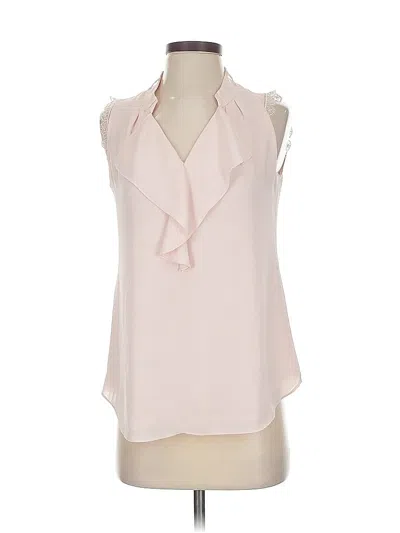Pre-owned White House Black Market Sleeveless Blouse In Pink