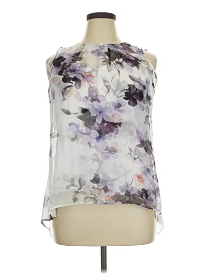White House Black Market Sleeveless Blouse In Metallic