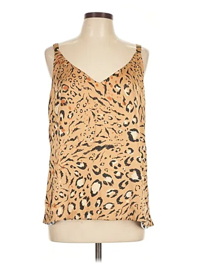 Pre-owned White House Black Market Sleeveless Blouse In Tan
