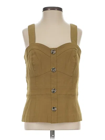 Pre-owned White House Black Market Sleeveless Blouse In Tan