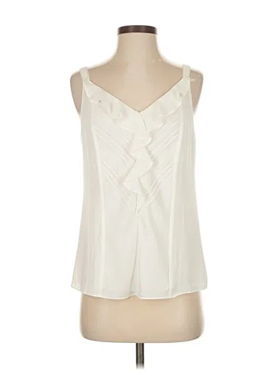 White House Black Market Sleeveless Blouse In White