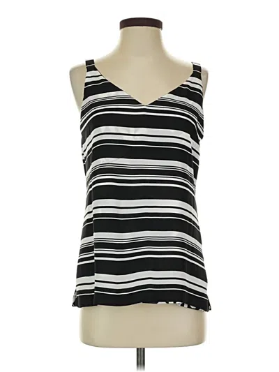 White House Black Market Sleeveless Top Black Scoop Neck Tops