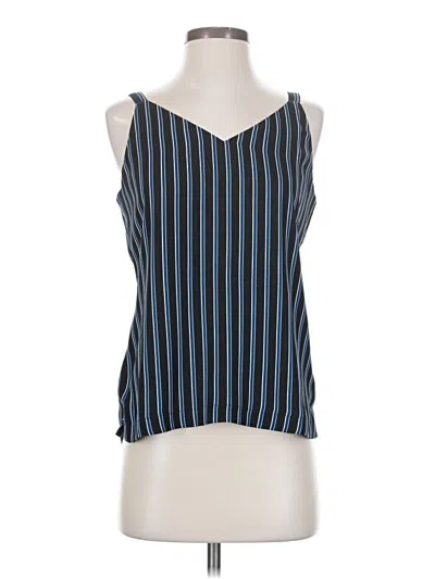 White House Black Market Sleeveless Top Blue V Neck Tops