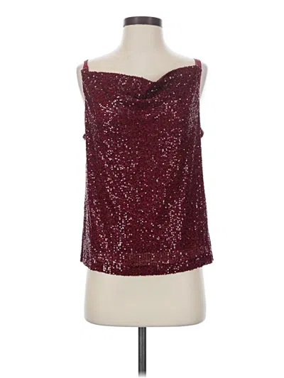 White House Black Market Sleeveless Top Burgundy Strapless Neckline Tops