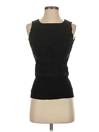 Pre-owned White House Black Market Sleeveless T-shirt In Black