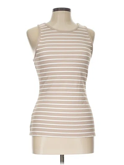Pre-owned White House Black Market Sleeveless T-shirt In Tan
