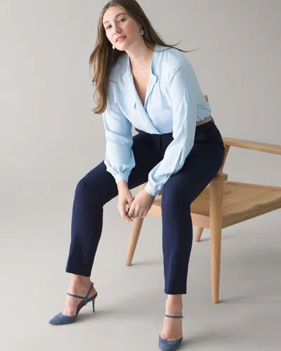 White House Black Market Slim Ankle Comfort Stretch Pants In Officer Blue