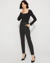 White House Black Market Slim Ankle Pants With Button Tab Waist In Black