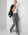 White House Black Market Slim Bootcut Checkered Pants In Black W/white