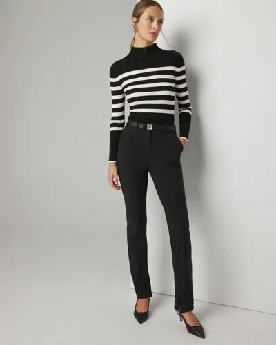 White House Black Market Slim Scuba Pants With Ankle Slits In Black