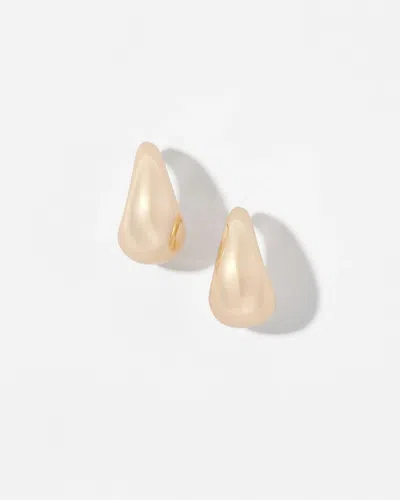 White House Black Market Small Gold Teardrop Earrings |