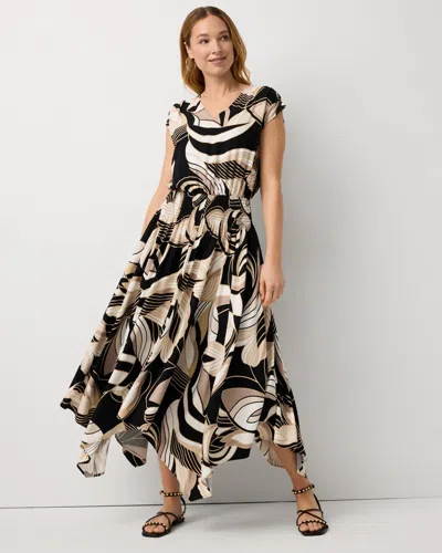 White House Black Market Smocked Waist Midi Dress