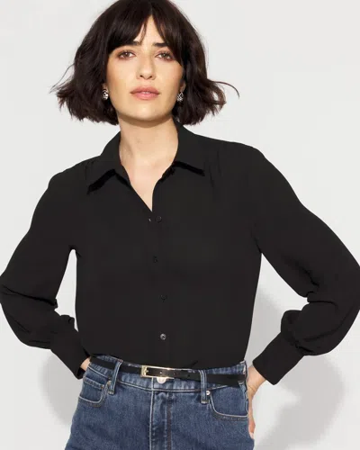 White House Black Market Soft Shirt In Black