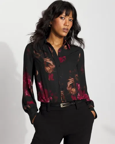 White House Black Market Soft Shirt In Black