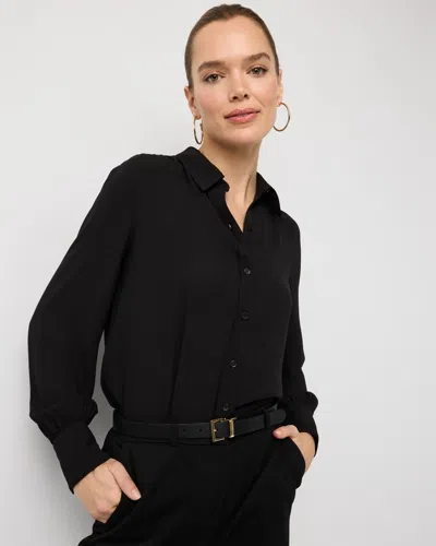 White House Black Market Soft Shirt In Black