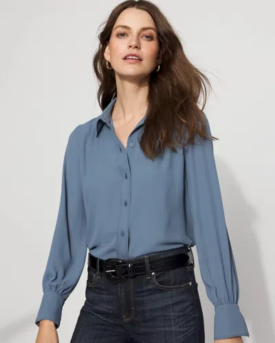 White House Black Market Soft Shirt In Blue