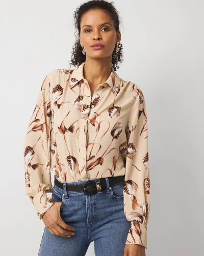White House Black Market Soft Shirt In Brown