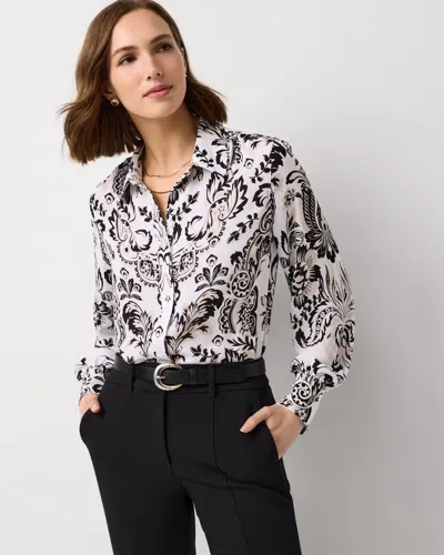 White House Black Market Soft Shirt With Piping