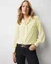 White House Black Market Soft Shirt With Piping In Lemon Spritz